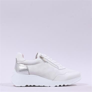 Wonders Kyoto Side Zip Wedge Trainer - White
